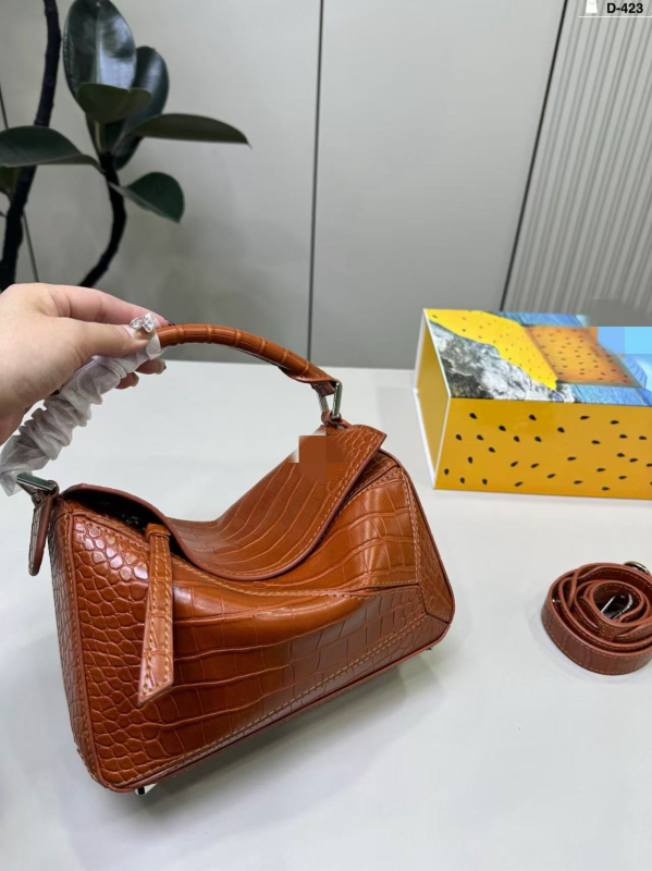 Diana torbica od kože prvog sloja s uzorkom krokodila, vrhunski dizajn, svestrana crossbody torba za žene