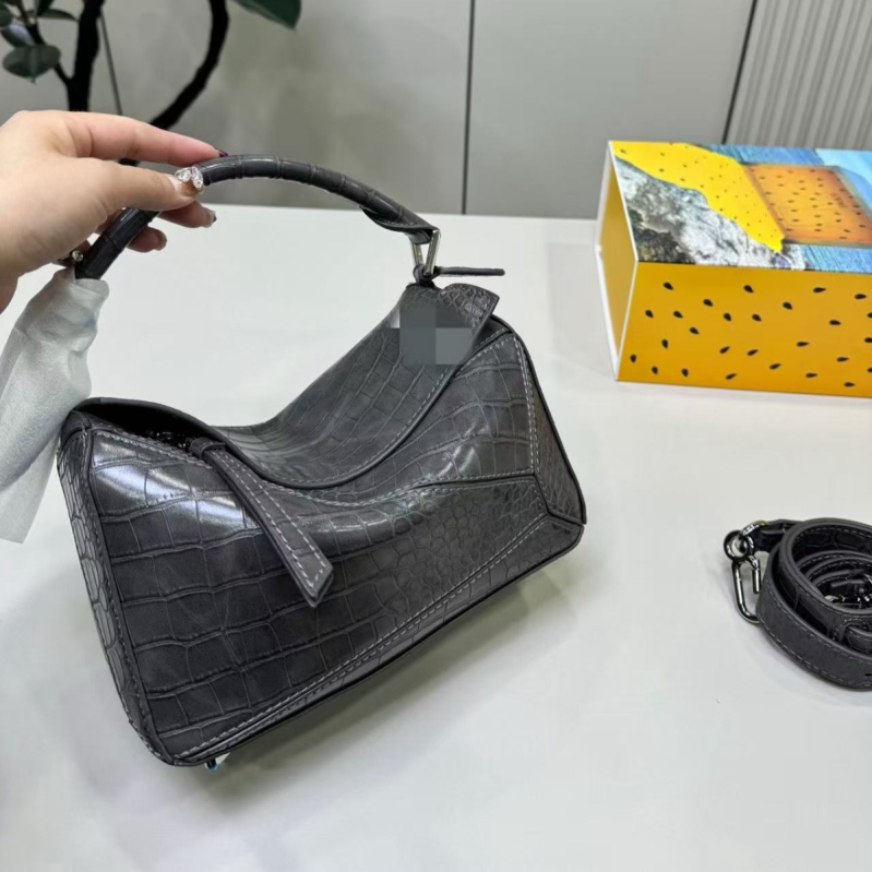 Diana torbica od kože prvog sloja s uzorkom krokodila, vrhunski dizajn, svestrana crossbody torba za žene