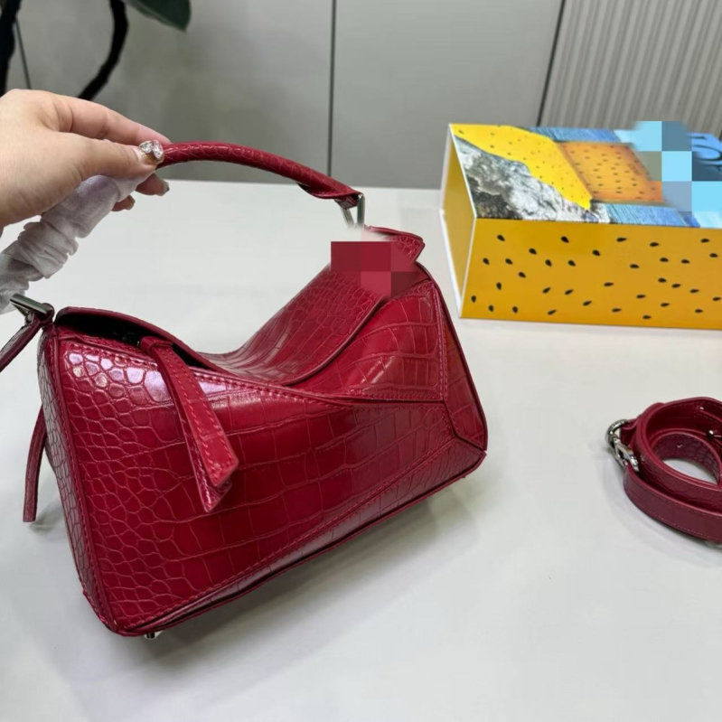 Diana torbica od kože prvog sloja s uzorkom krokodila, vrhunski dizajn, svestrana crossbody torba za žene