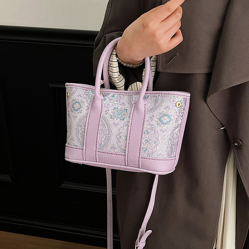 Nova torba u kineskom stilu od PU s DIY kompletom Song Brocade, za ramenu ili crossbody za žene, ručno izrađena, moderna torba