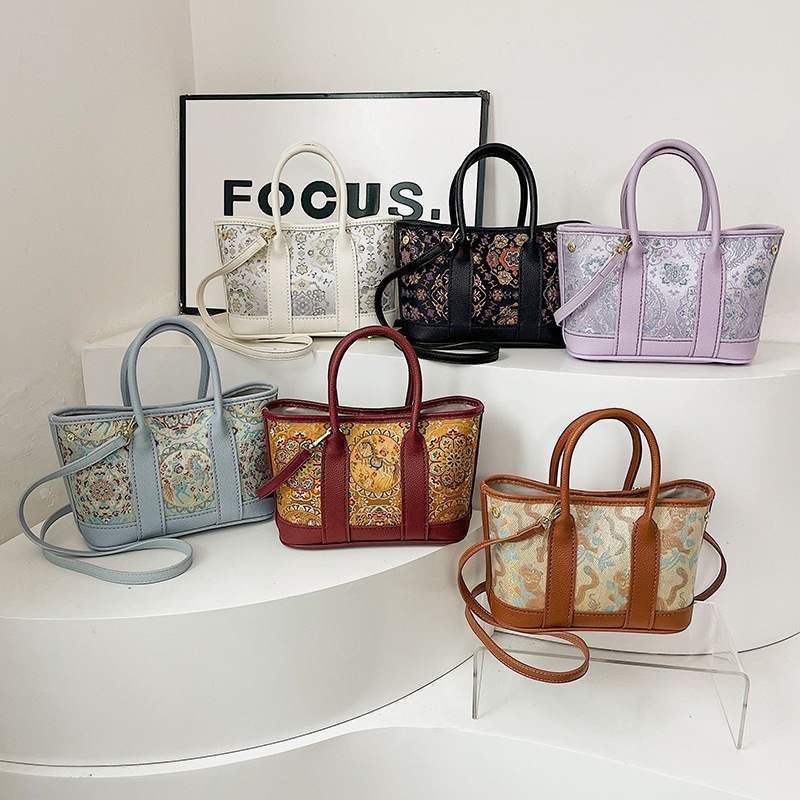 Nova torba u kineskom stilu od PU s DIY kompletom Song Brocade, za ramenu ili crossbody za žene, ručno izrađena, moderna torba