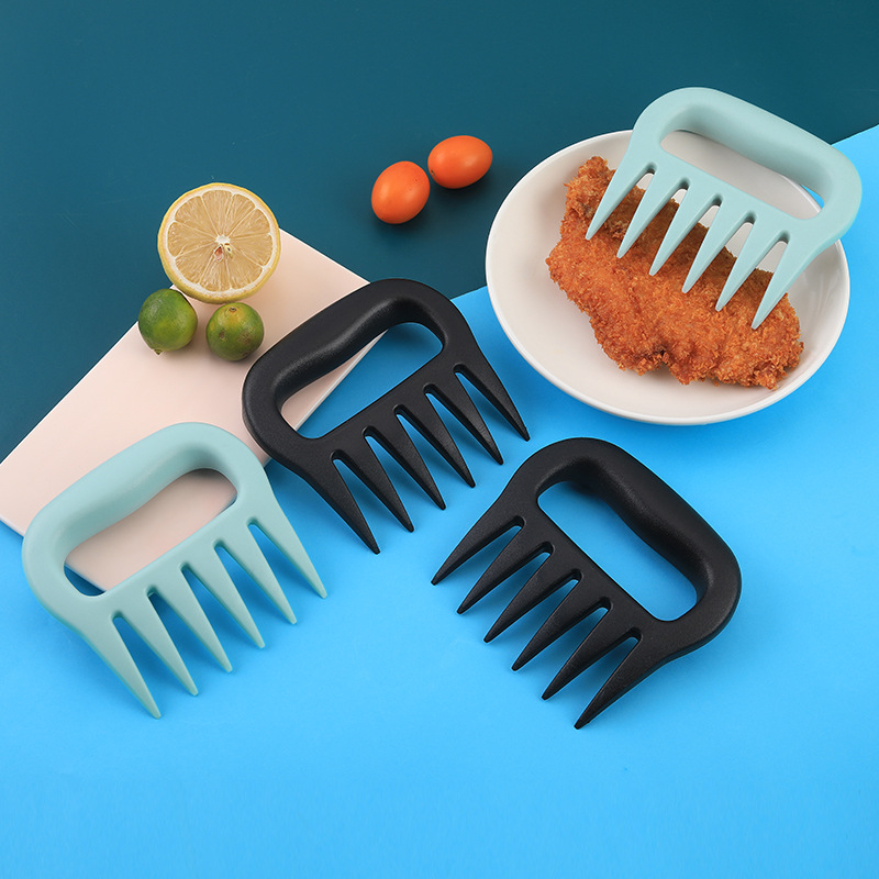 Furculiță de carne în formă de gheară de urs – instrument din plastic pentru ruperea și mărunțirea cărnii