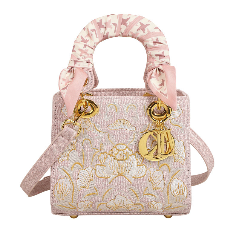 PU kožna torbica s izšivkom, inspirirana Princezom Dianom, dizajn sa šalom od svile, za ramena i crossbody, srednje veličine