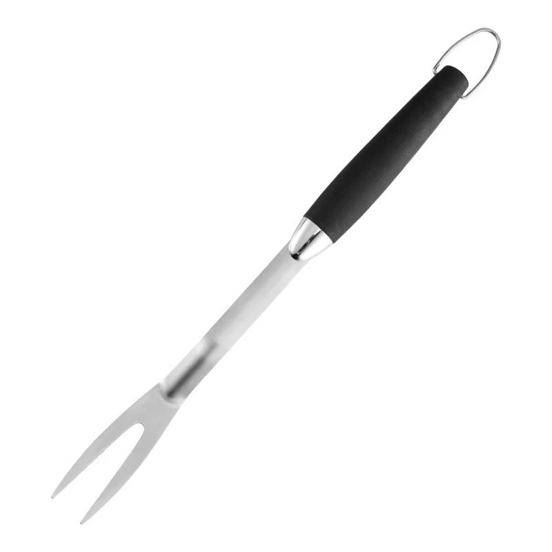Set de unelte pentru grătar din oțel inoxidabil, 3 piese: furculiță pentru grătar, clește pentru grătar și spatulă pentru grătar