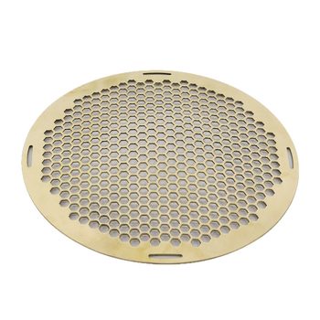 Grilă rotundă din alamă pentru foc exterior și grătar, plasă perforată îngroșată