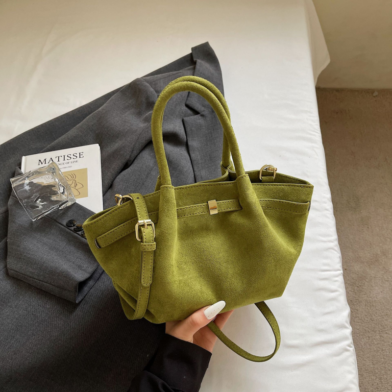 Retro torbica Demellier Wing Bag, suede bucket torbica, vrhunska tekstura, jednostavna crossbody za svakodnevnu upotrebu