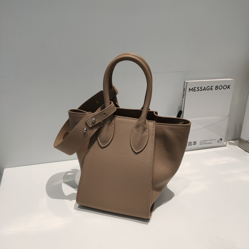 Ženska torbica od kože najvišeg sloja, ručna i crossbody torba, dizajn s krilima, Dumpling Bag od prave kože