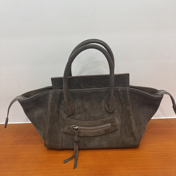 Torba od nubuk kože sa smijehom, velika zapremina, svakodnevna tote torba, dizajn s krilima, moderna i svestrana za ramenu ili crossbody torbu za žene