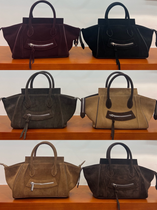Torba od nubuk kože sa smijehom, velika zapremina, svakodnevna tote torba, dizajn s krilima, moderna i svestrana za ramenu ili crossbody torbu za žene