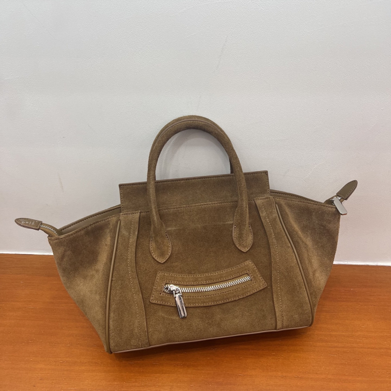 Torba od nubuk kože sa smijehom, velika zapremina, svakodnevna tote torba, dizajn s krilima, moderna i svestrana za ramenu ili crossbody torbu za žene