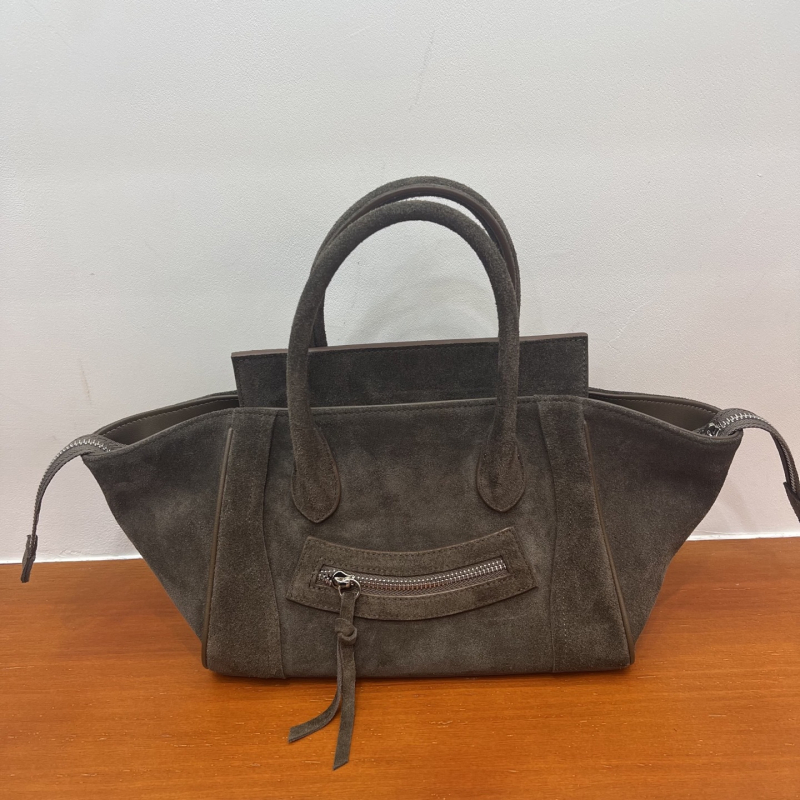 Torba od nubuk kože sa smijehom, velika zapremina, svakodnevna tote torba, dizajn s krilima, moderna i svestrana za ramenu ili crossbody torbu za žene