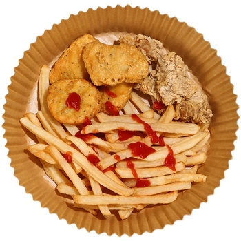 Hartie de copt cu dublă față, siliconată pentru friteuza cu aer – rezistentă la temperaturi înalte, absorbantă de ulei, pentru cuptor