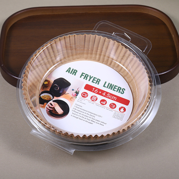 Hârtie de copt cu silicon pentru friteuza cu aer, absorbție de ulei, antiaderent, cerc de copt, calitate alimentară