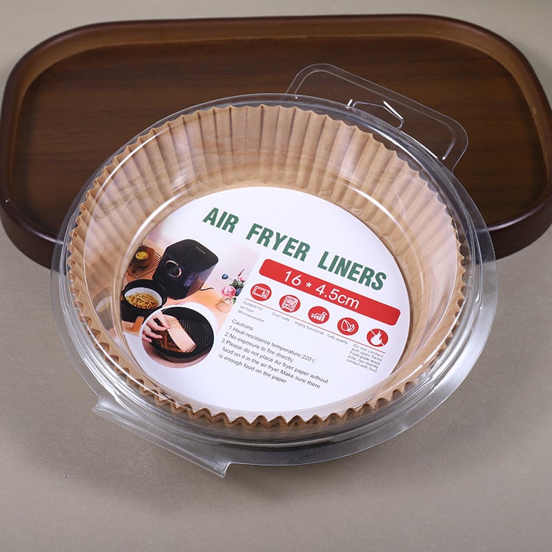 Hârtie de copt cu silicon pentru friteuza cu aer, absorbție de ulei, antiaderent, cerc de copt, calitate alimentară
