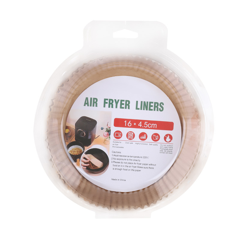 Hârtie de copt cu silicon pentru friteuza cu aer, absorbție de ulei, antiaderent, cerc de copt, calitate alimentară