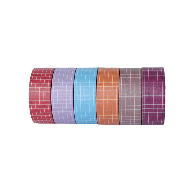 Set pentru planner cu model pătrat macaron și bandă washi, autocolante decorative în stil japonez pentru jurnal