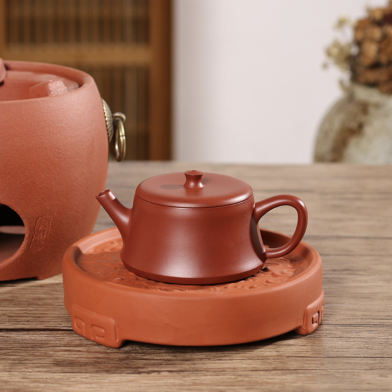 Covoraș pentru ceainic și bază pentru sobă cu cărbune, din argilă purpurie, ceramică antic, stil chinezesc nou