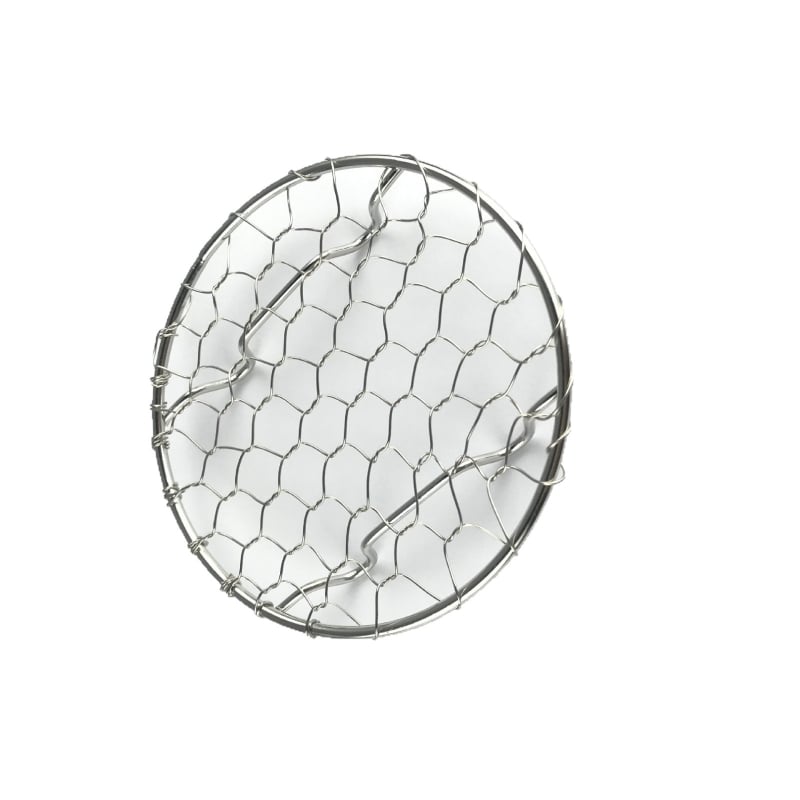 Grătar circular din oțel inoxidabil 304, țesut manual, pentru scurgerea uleiului de la alimente prăjite, suport pentru toast și grill din oțel inox