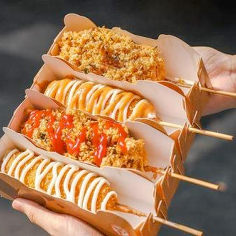 Premium bambus štapići za kukuricu, roštilj, hot dog, kobasice, štapići za sladoled i oden – jednokratna upotreba, promjer 5 mm, duljina 12 cm