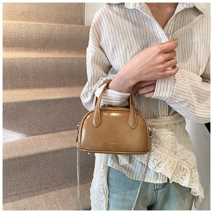 Proljetna 2025 Boston PU kožna torbica za žene, casual retro crossbody