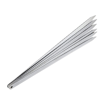 Frigărui din oțel inoxidabil, drepte, 48 cm, pentru bucăți de carne de miel