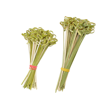 Bețe de fructe cu nod de floare, de unică folosință, verzi, 100 buc./pachet, bețe de bambus pentru decor casnic