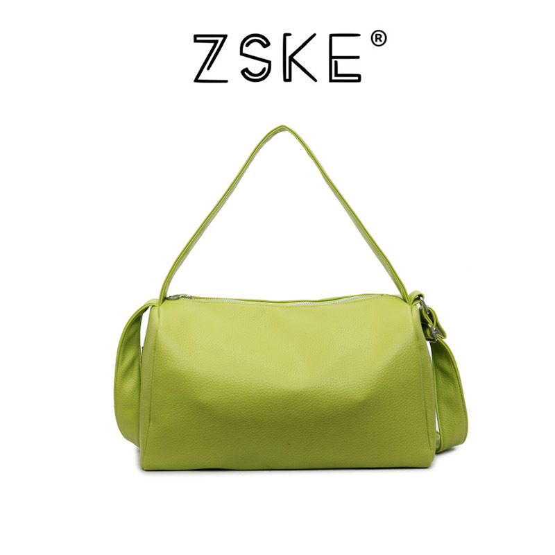 Ženska torbica Boston od mekane kože, velika kapaciteta, za rame, ljeto 2025, crossbody