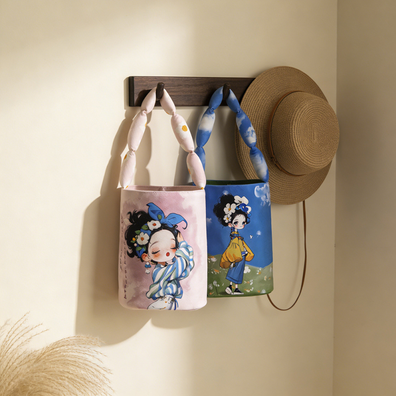 Ženska platnena bucket bag torba s velikim kapacitetom, korejskog stila