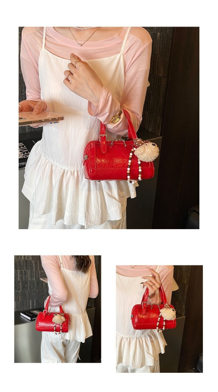 Ženska torbica u stilu Boston, sjajna PU koža, ramena ili crossbody torba za svakodnevnu upotrebu