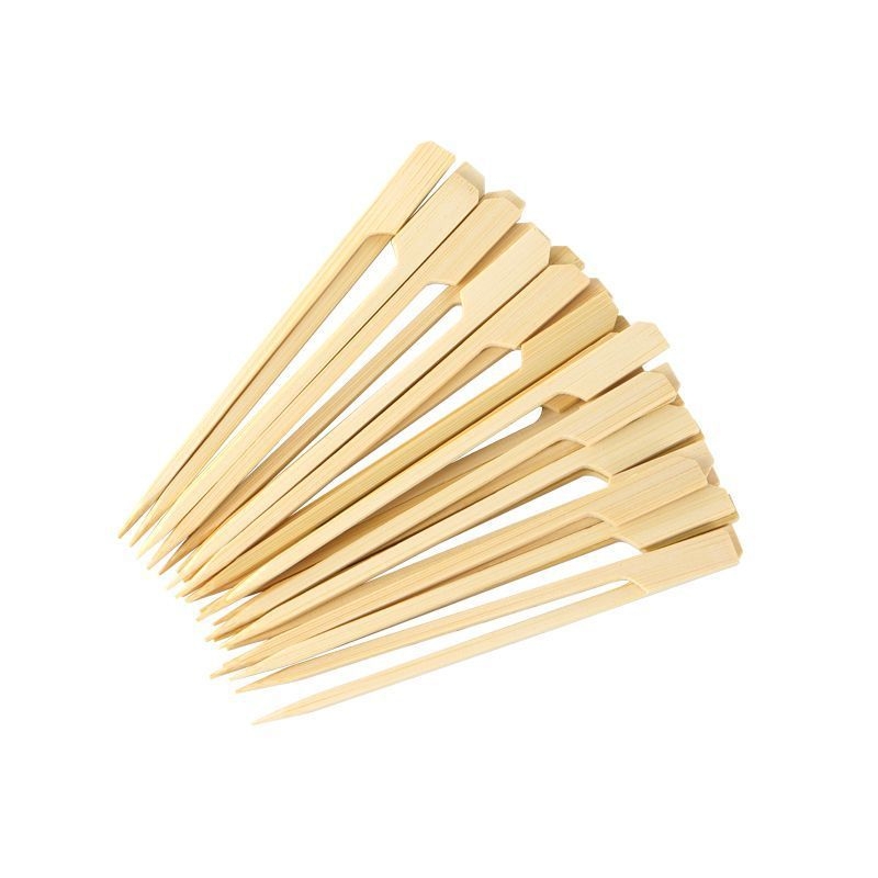 Bețe de bambus cu mâner de 12 cm – bețe mini cu fructe caramelizate pentru grătar, hot pot și oden