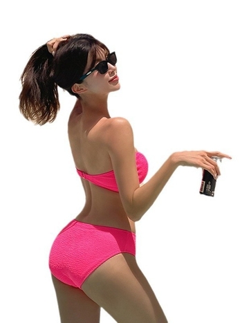 Ženski trokutasti bikini set s kontrolom trbuha, učinak mršavljenja, bez naramenica i s halter vrhom, za plažu i spa, model 2026