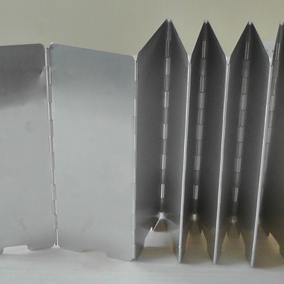 Štitnik za vjetar od aluminijske legure za vanjsku štednjak, lagano sklopiv, set od 8 komada