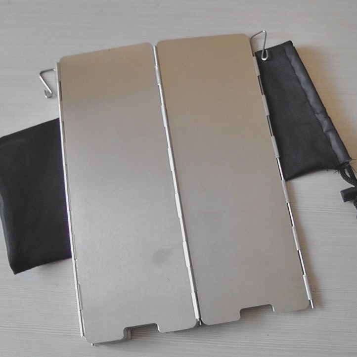 Štitnik za vjetar od aluminijske legure za vanjsku štednjak, lagano sklopiv, set od 8 komada