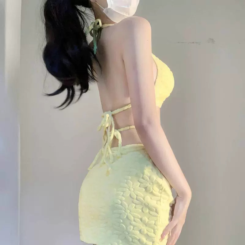 2024 Ženski dvodijelni bikini s push-up gornjim dijelom i prekrivačem, zaštita od sunca, elegantan izgled