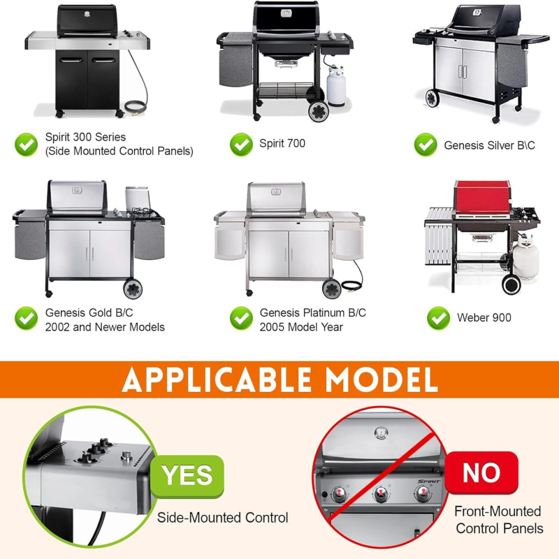 Weber 7536 Placă de încălzire din oțel inoxidabil pentru cuptor, protecție împotriva flăcărilor, distribuție de căldură și suprafață emailată