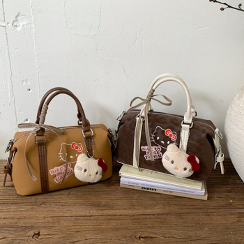 Ženska Boston torba s leopard printom u korejskom retro stilu, jesen-zima, svestrana za nošenje preko ramena i crossbody