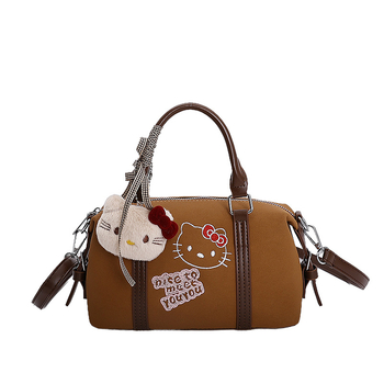 Ženska Boston torba s leopard printom u korejskom retro stilu, jesen-zima, svestrana za nošenje preko ramena i crossbody