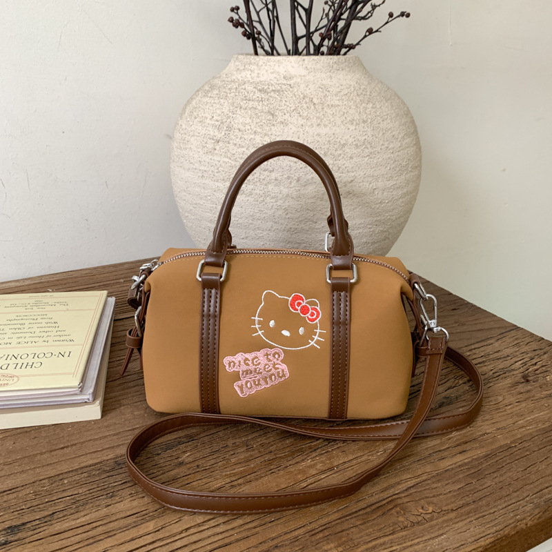 Ženska Boston torba s leopard printom u korejskom retro stilu, jesen-zima, svestrana za nošenje preko ramena i crossbody