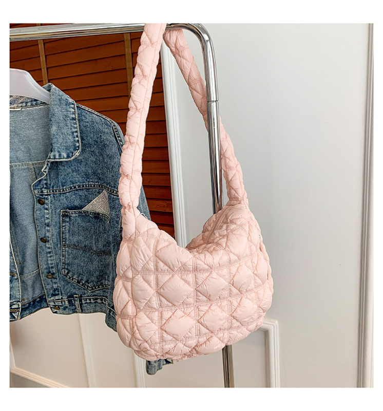 Lagana ženska torbica s dijamantnim šivanjem i oblacnim dizajnom, moderni crossbody