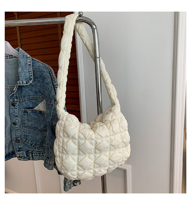 Lagana ženska torbica s dijamantnim šivanjem i oblacnim dizajnom, moderni crossbody