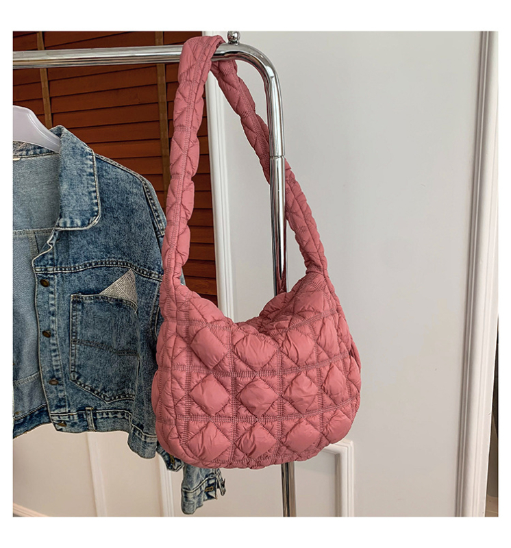 Lagana ženska torbica s dijamantnim šivanjem i oblacnim dizajnom, moderni crossbody