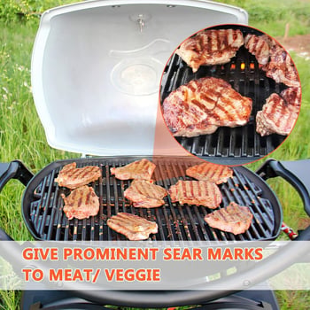 Grilaj din fontă pentru Weber 7645 65811, set de 2 bucăți