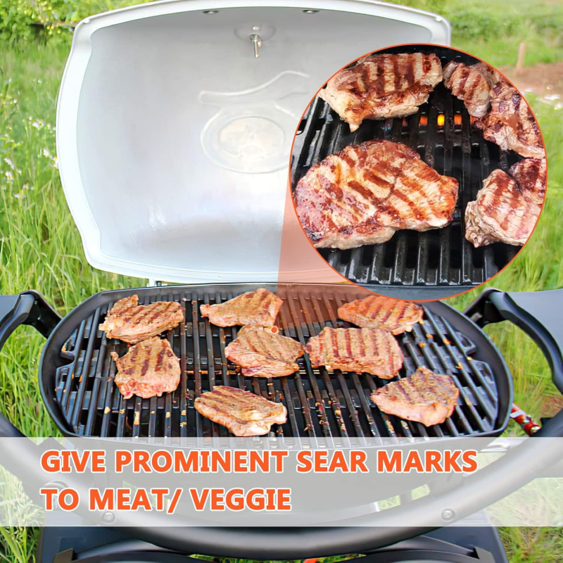 Grilaj din fontă pentru Weber 7645 65811, set de 2 bucăți