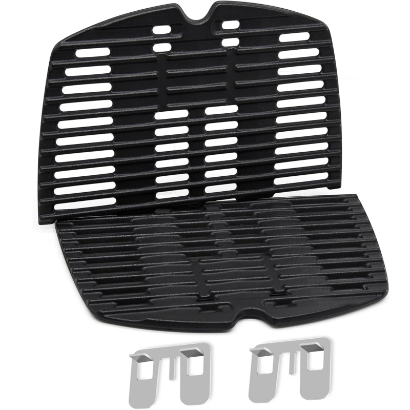 Grătar din fontă emailat 7644 pentru Weber Q100, Q1000, Q1200 – set de 2 bucăți