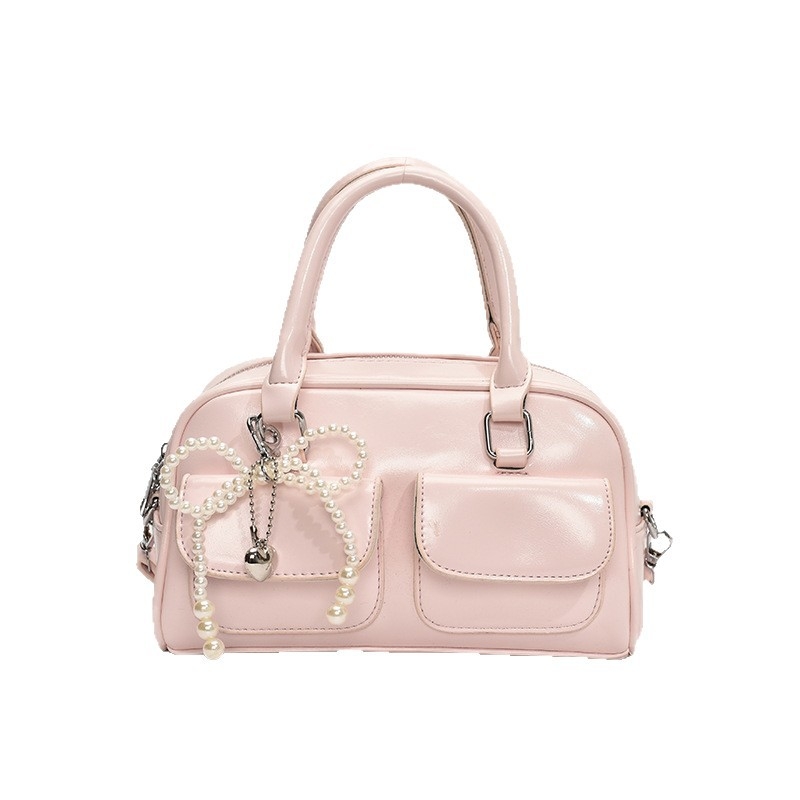 Ženska patchwork torba za rame, bowling stil, Boston crossbody, elegantna i svestrana za svakodnevnu upotrebu