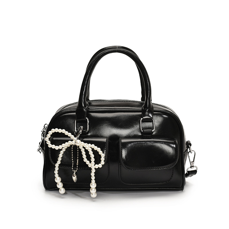 Ženska patchwork torba za rame, bowling stil, Boston crossbody, elegantna i svestrana za svakodnevnu upotrebu