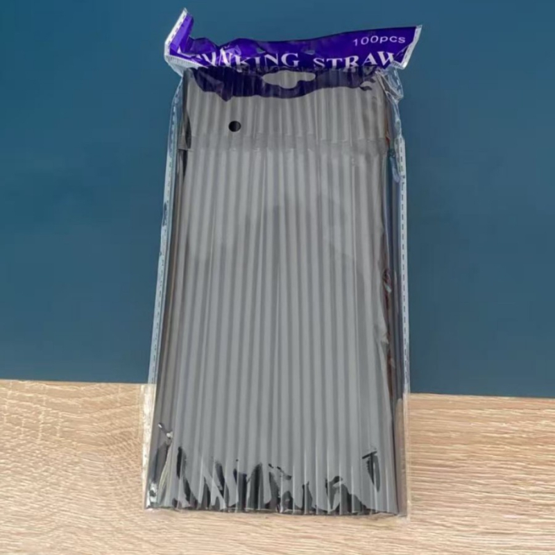 Jednokratne šarene fleksibilne plastične slamke, paket od 100 komada, savitljive i produžene za sokove, mliječno čaj i sojino mlijeko