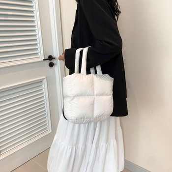 Ženska bucket torba s romboidnim prešivanjem, korejskog stila, za ramenu ili crossbody