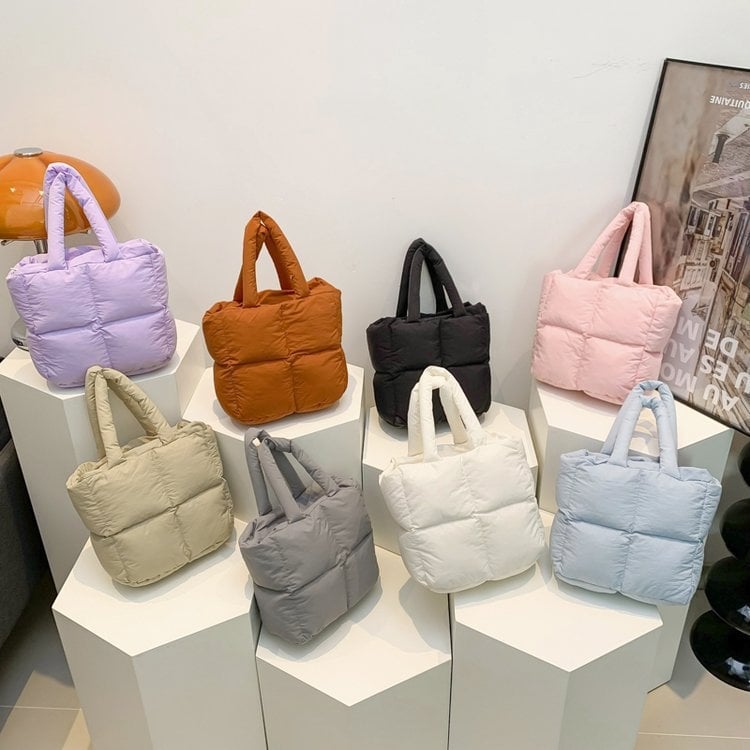 Ženska bucket torba s romboidnim prešivanjem, korejskog stila, za ramenu ili crossbody