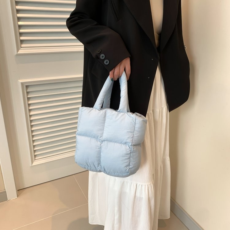 Ženska bucket torba s romboidnim prešivanjem, korejskog stila, za ramenu ili crossbody